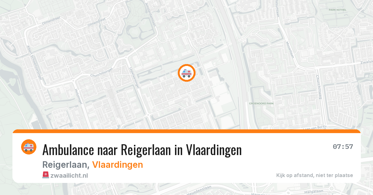 Ambulance naar Reigerlaan in Vlaardingen — 27 jul 2026