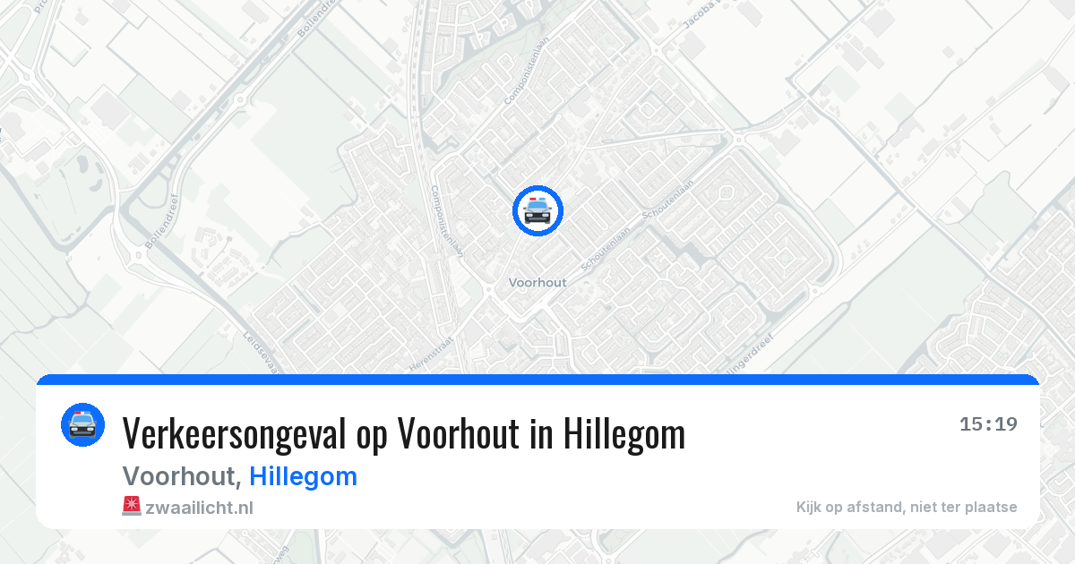 Verkeersongeval op Voorhout in Hillegom — 25 apr 2026