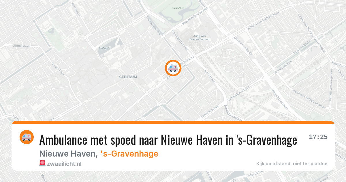Ambulance met spoed naar Nieuwe Haven in 's-Gravenhage — 4 jul 2026