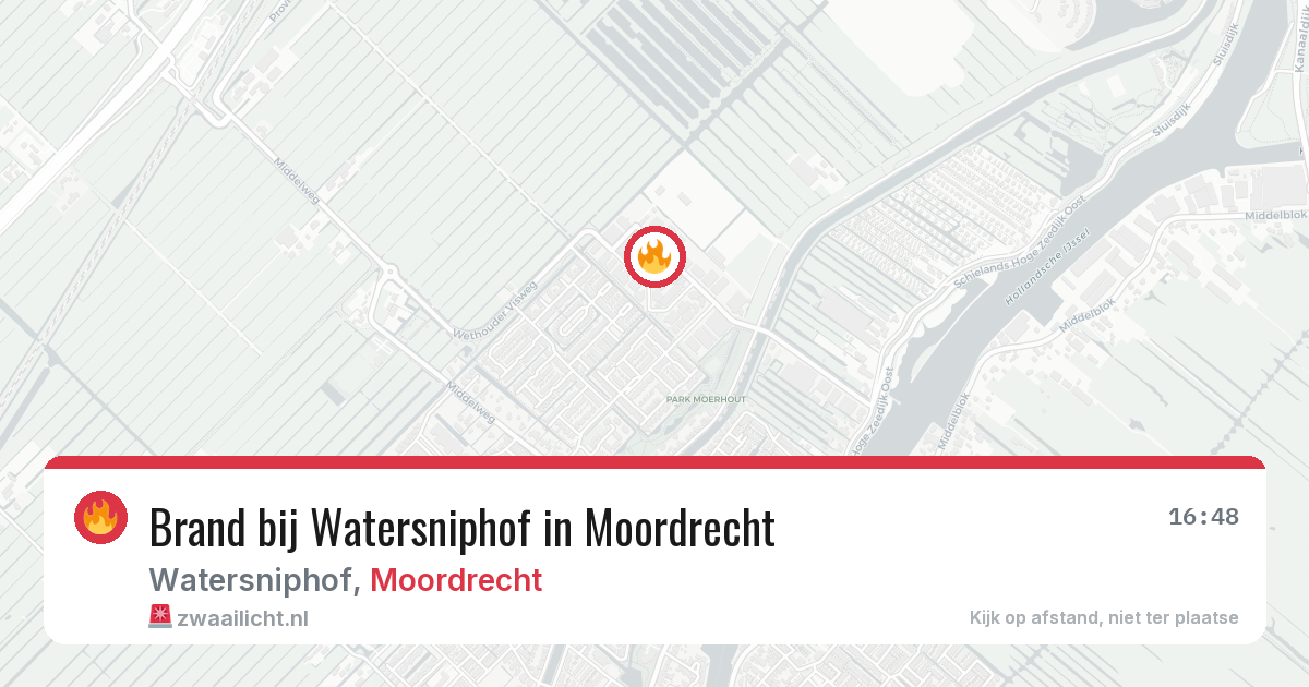 Brand bij Watersniphof in Moordrecht — 31 mrt 2026