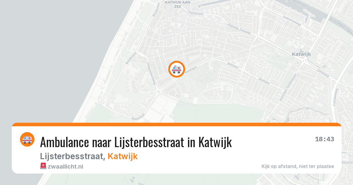 Ambulance naar Lijsterbesstraat in Katwijk — 5 aug 2026