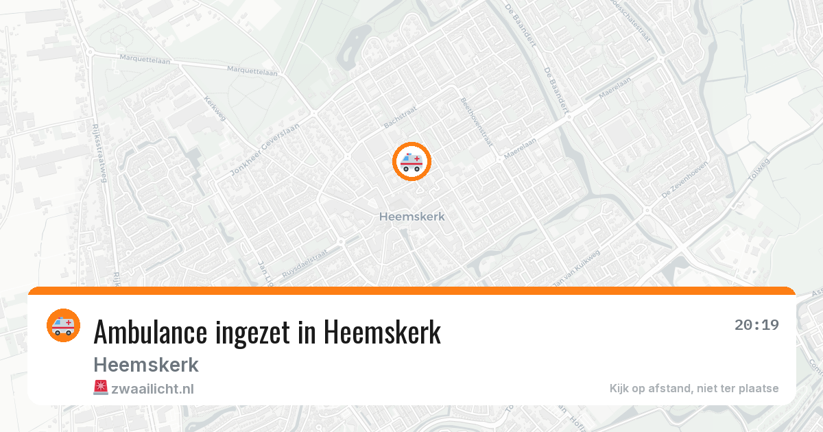 Ambulance ingezet in Heemskerk — 1 aug 2026