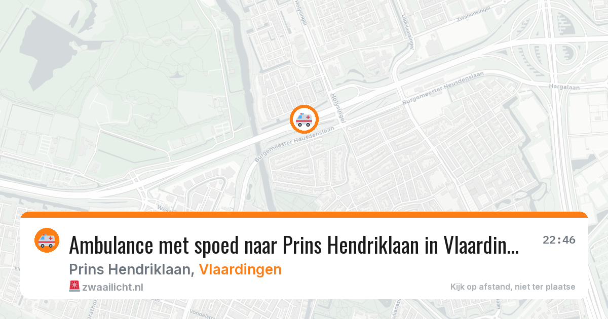 Ambulance met spoed naar Prins Hendriklaan in Vlaardingen — 19 mrt 2026
