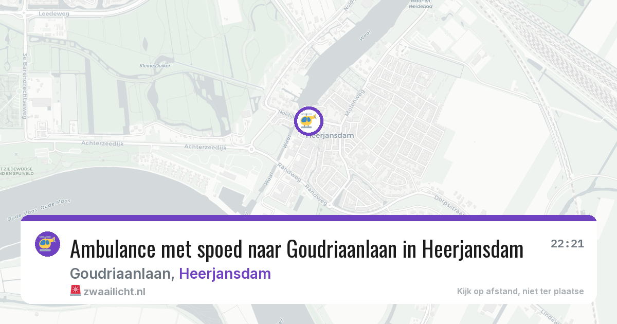 Ambulance met spoed naar Goudriaanlaan in Heerjansdam — 10 jun 2026