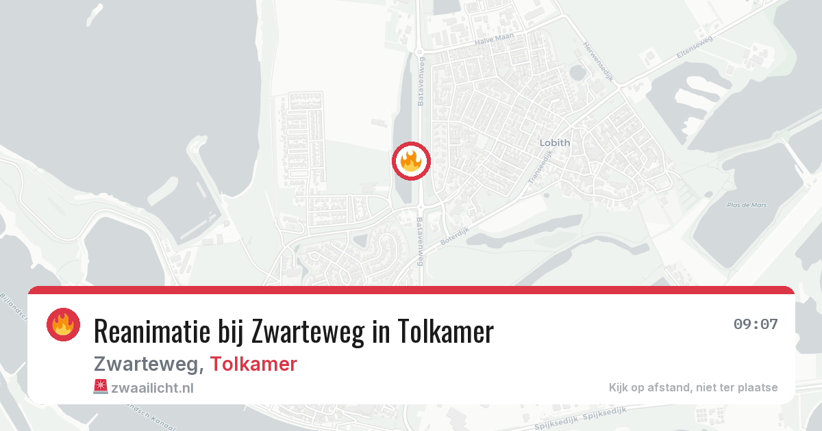 Reanimatie bij Zwarteweg in Tolkamer — 11 jul 2026