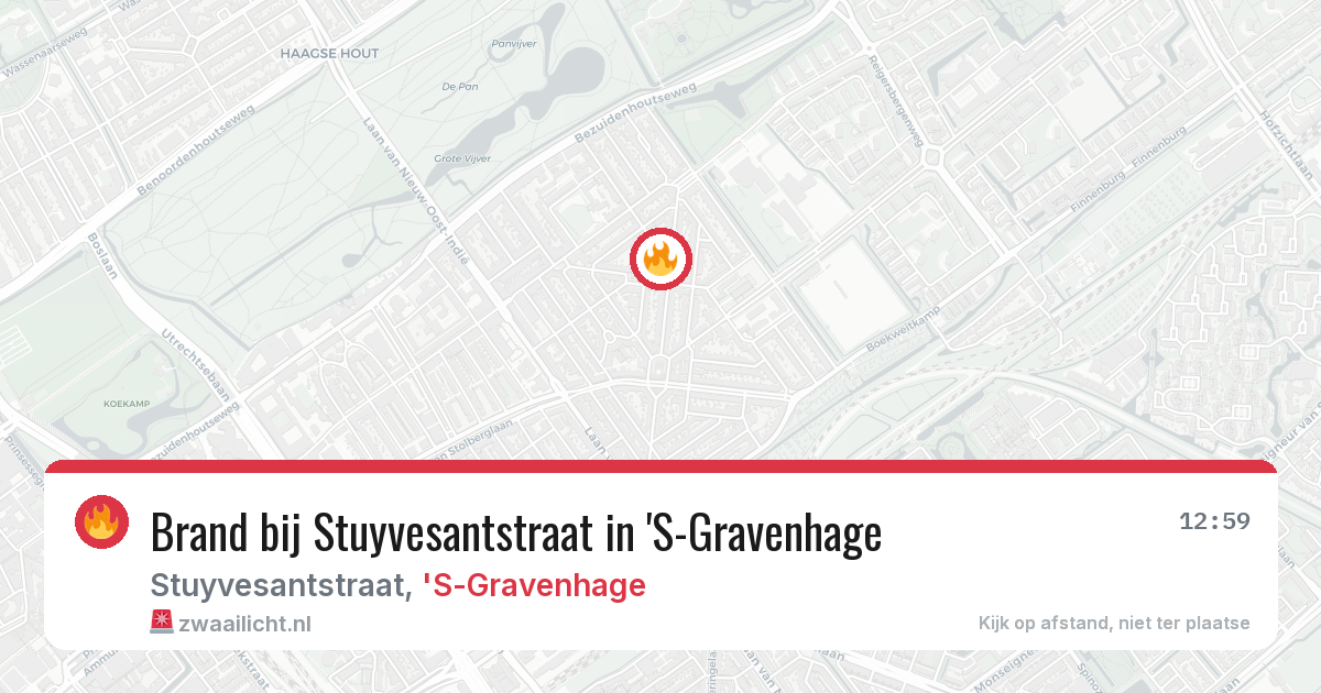 Brand bij Stuyvesantstraat in 'S-Gravenhage — 11 aug 2026