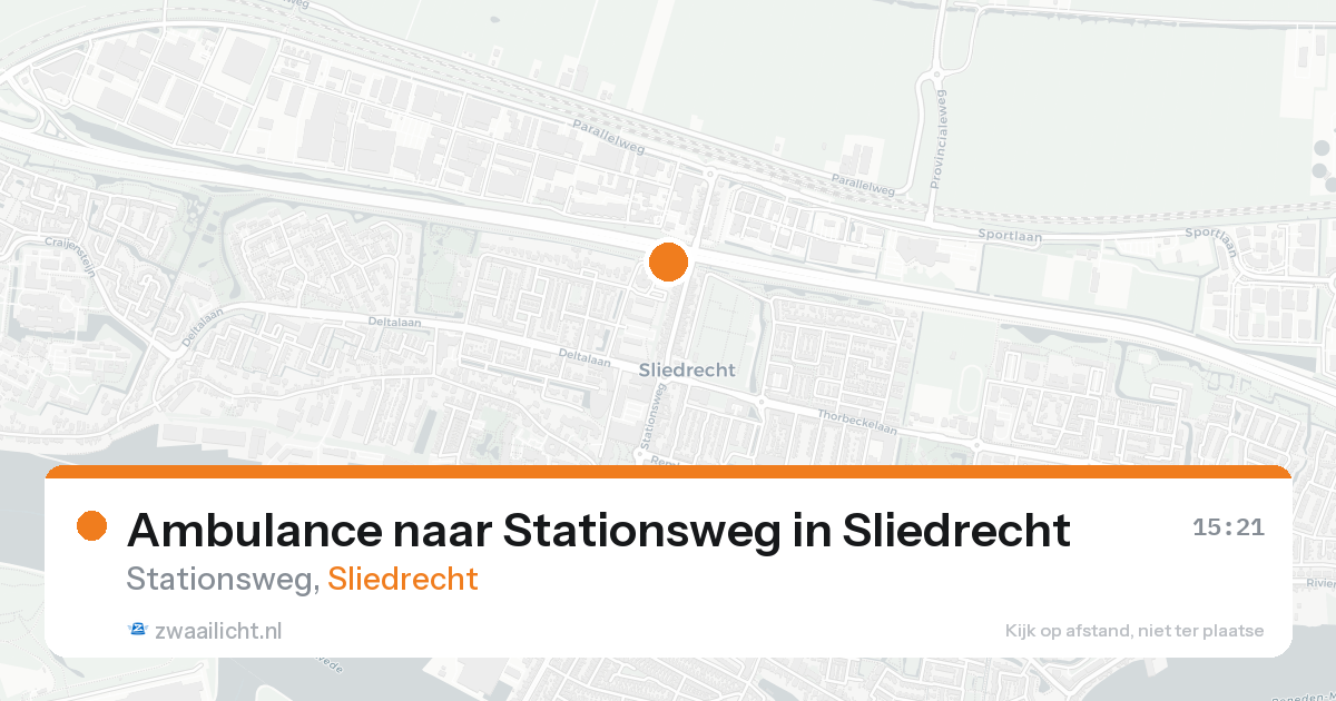Ambulance naar Stationsweg in Sliedrecht — 20 aug 2026