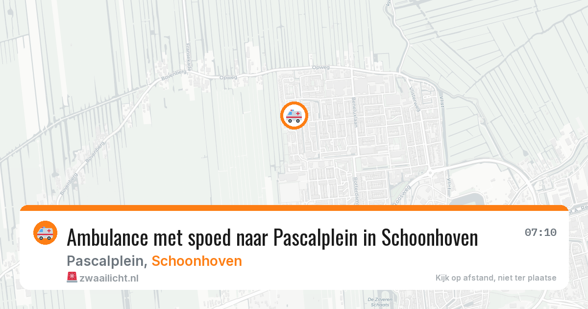 Ambulance met spoed naar Pascalplein in Schoonhoven — 19 mrt 2026