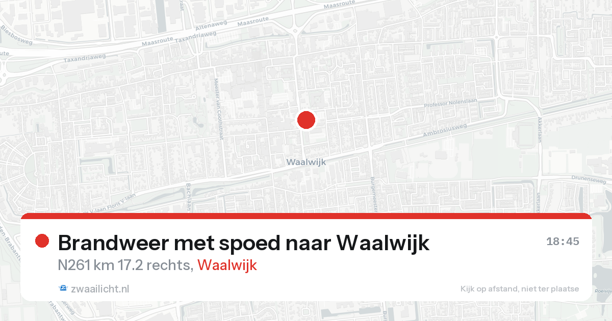 Brandweer met spoed naar Waalwijk — 30 jan 2026 | 🚨 Zwaailicht.nl