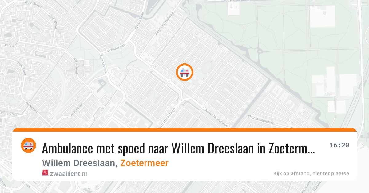 Ambulance met spoed naar Willem Dreeslaan in Zoetermeer — 31 jul 2026