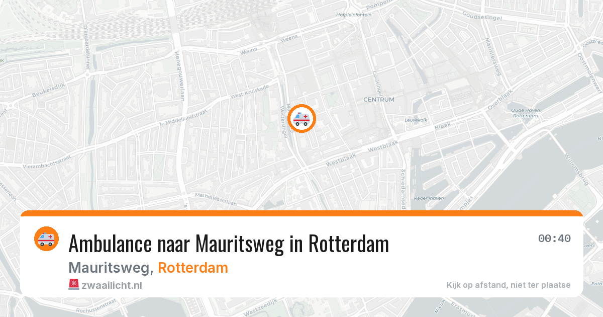 Ambulance naar Mauritsweg in Rotterdam — 12 feb 2026