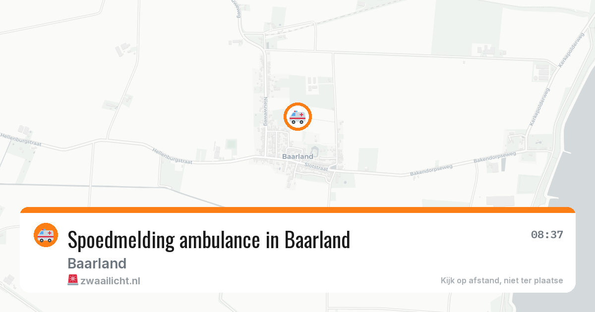 Spoedmelding ambulance in Baarland — 9 feb 2026