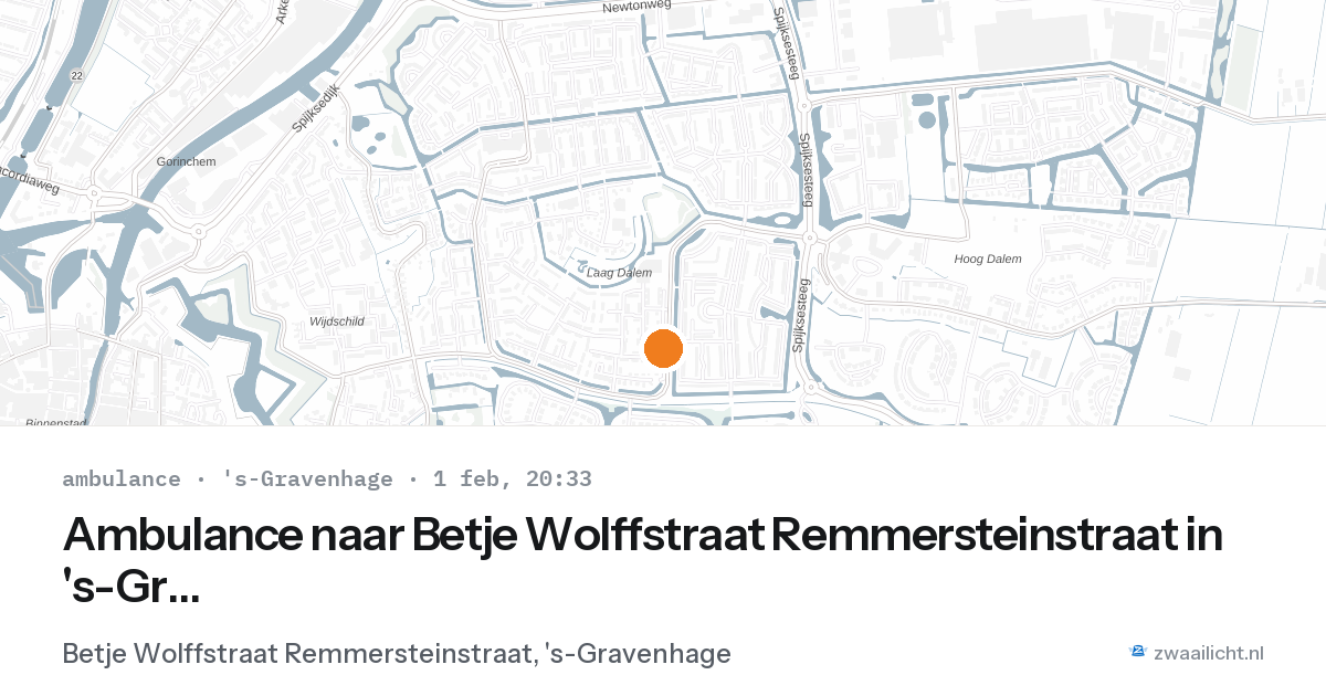 Ambulance naar Betje Wolffstraat Remmersteinstraat in 's-Gravenhage — 1 feb 2026
