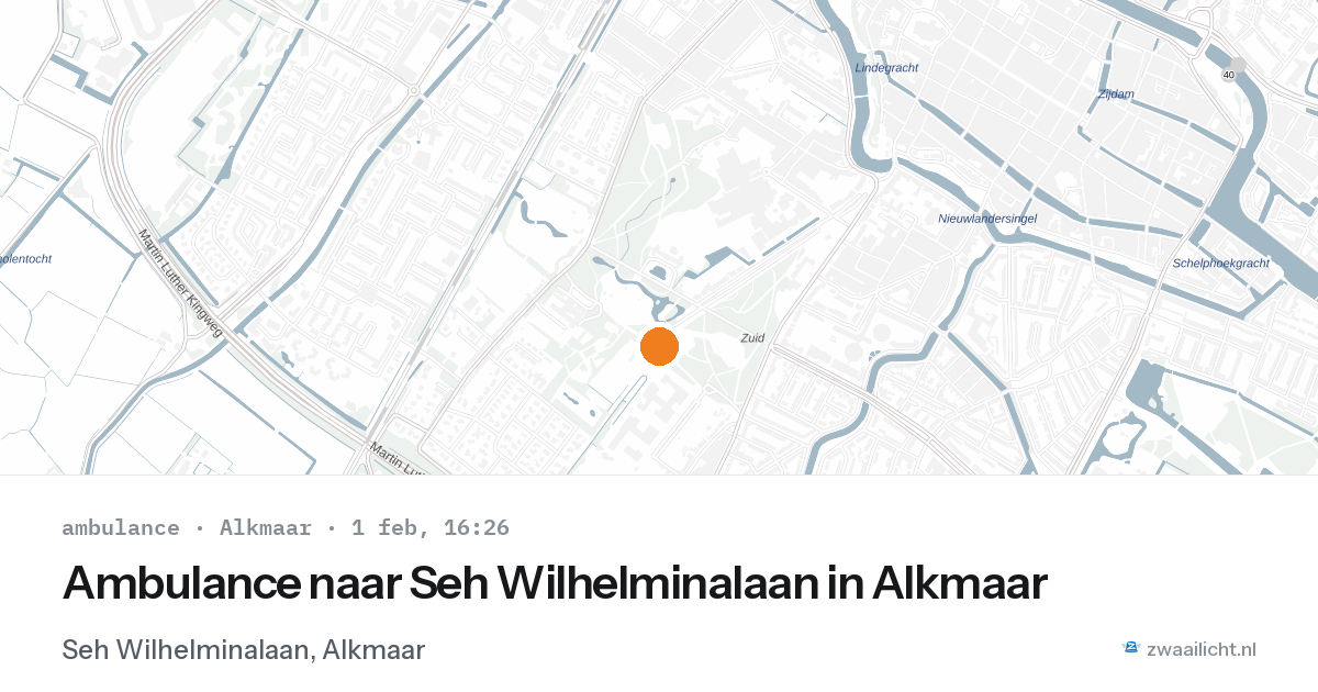 Ambulance naar Seh Wilhelminalaan in Alkmaar — 1 feb 2026
