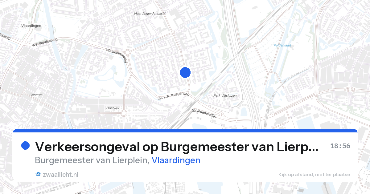 Verkeersongeval op Burgemeester van Lierplein in Vlaardingen — 13 apr 2026
