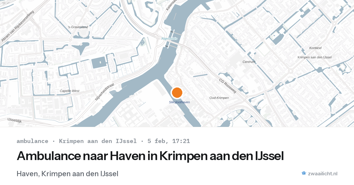 Ambulance naar Haven in Krimpen aan den IJssel — 5 feb 2026
