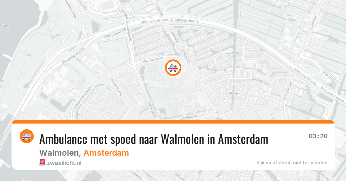 Ambulance met spoed naar Walmolen in Amsterdam — 27 jun 2026