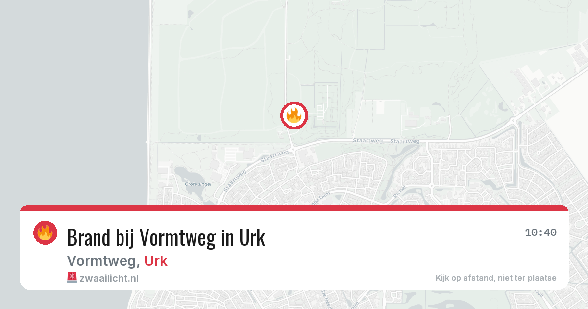 Brand bij Vormtweg in Urk — 20 jun 2026
