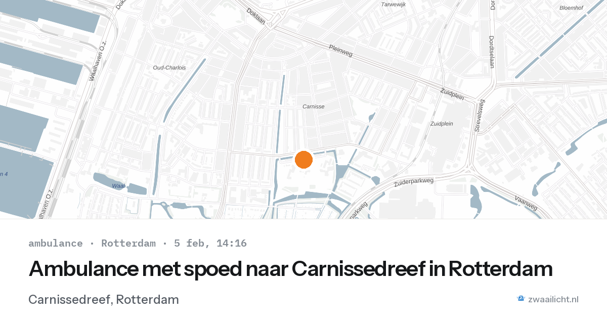 Ambulance met spoed naar Carnissedreef in Rotterdam — 5 feb 2026