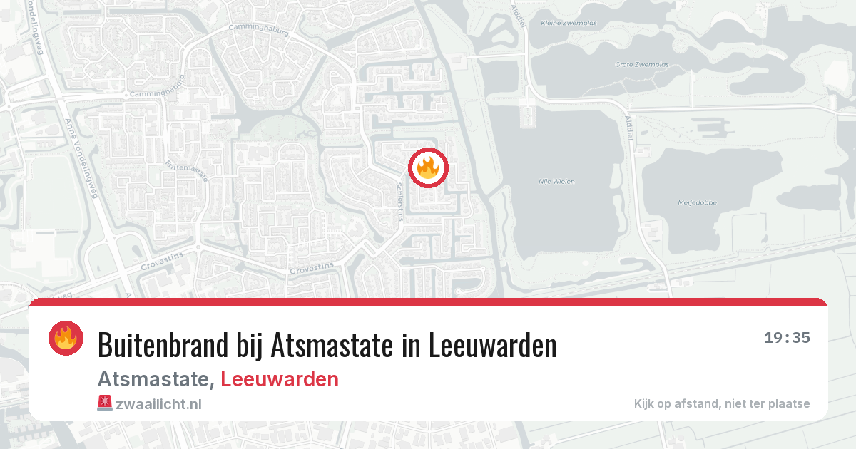 Buitenbrand bij Atsmastate in Leeuwarden — 21 mei 2026
