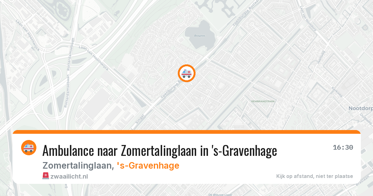 Ambulance naar Zomertalinglaan in 's-Gravenhage — 19 jun 2026
