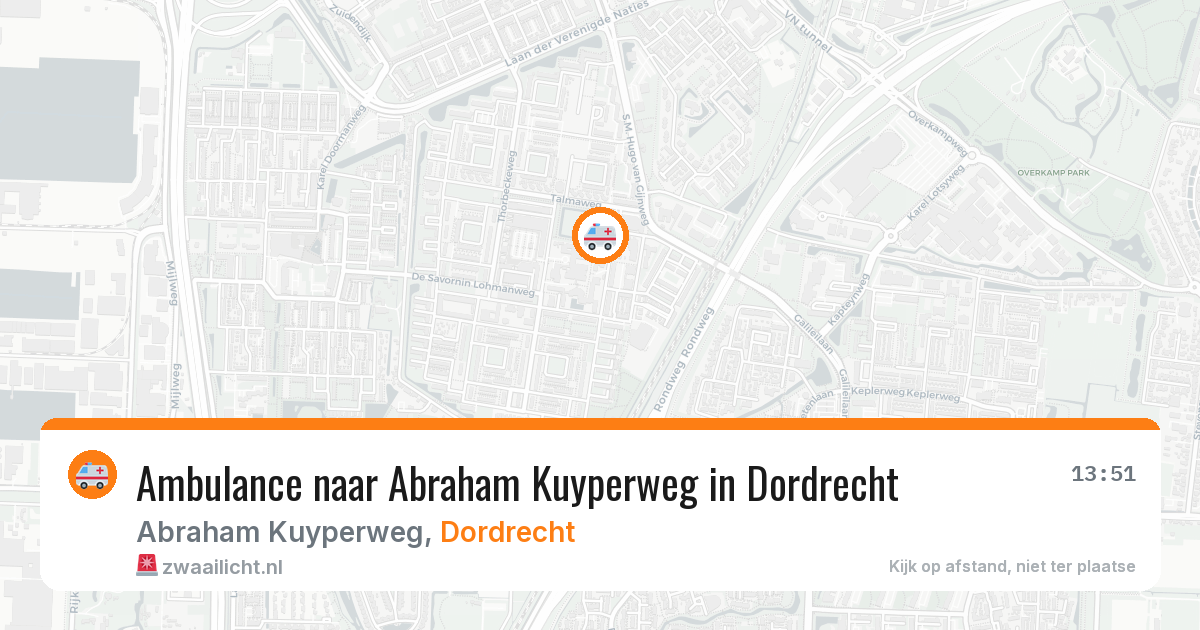 Ambulance naar Abraham Kuyperweg in Dordrecht — 23 mrt 2026