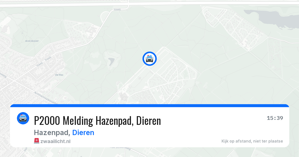 P2000 Melding Hazenpad, Dieren — 28 jun 2026