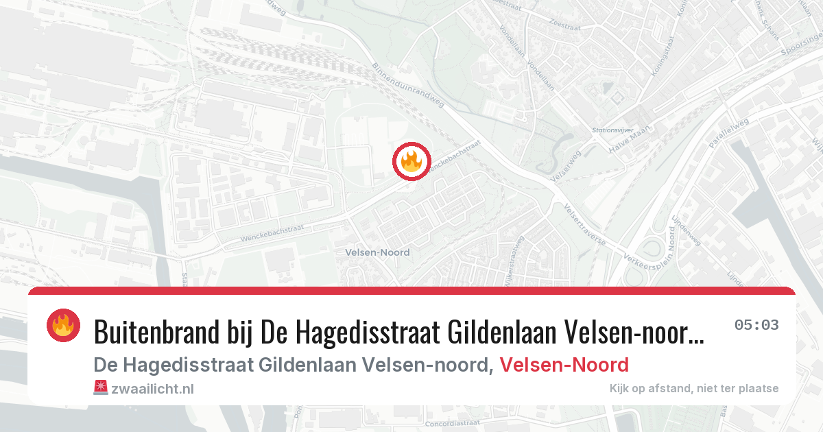 Buitenbrand bij De Hagedisstraat Gildenlaan Velsen-noord in Velsen-Noord — 26 mei 2026