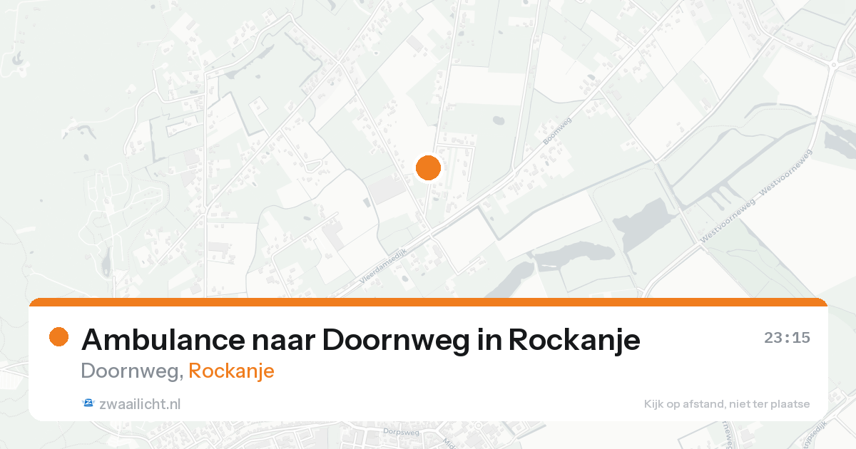 Ambulance naar Doornweg in Rockanje — 11 jul 2026