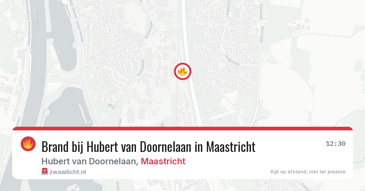 Brand bij Hubert van Doornelaan in Maastricht — 3 aug 2026