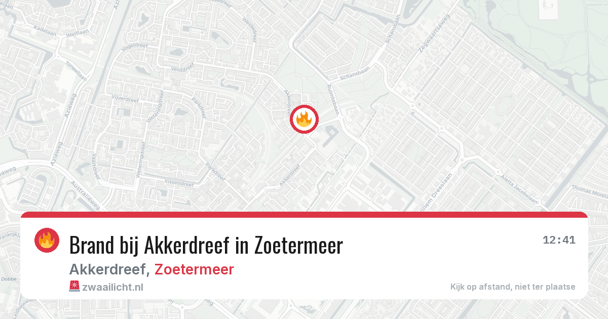 Brand bij Akkerdreef in Zoetermeer — 10 jul 2026
