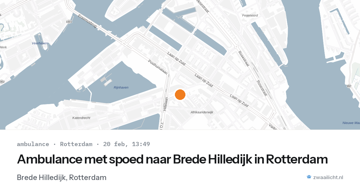Ambulance met spoed naar Brede Hilledijk in Rotterdam — 2 feb 2026