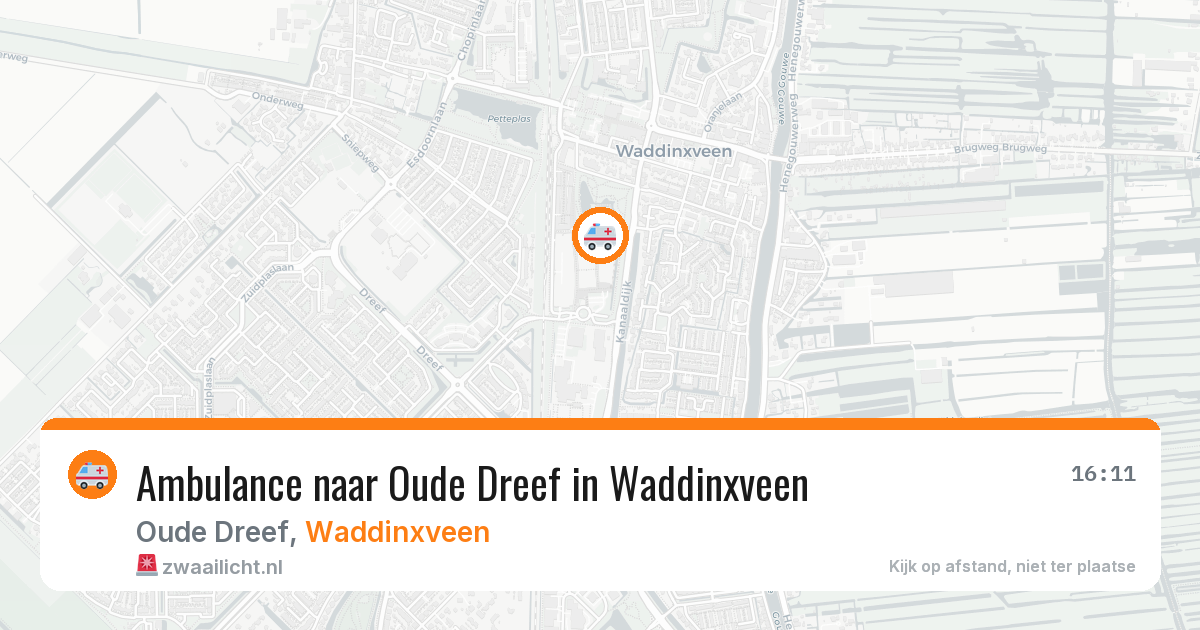 Ambulance naar Oude Dreef in Waddinxveen — 1 apr 2026