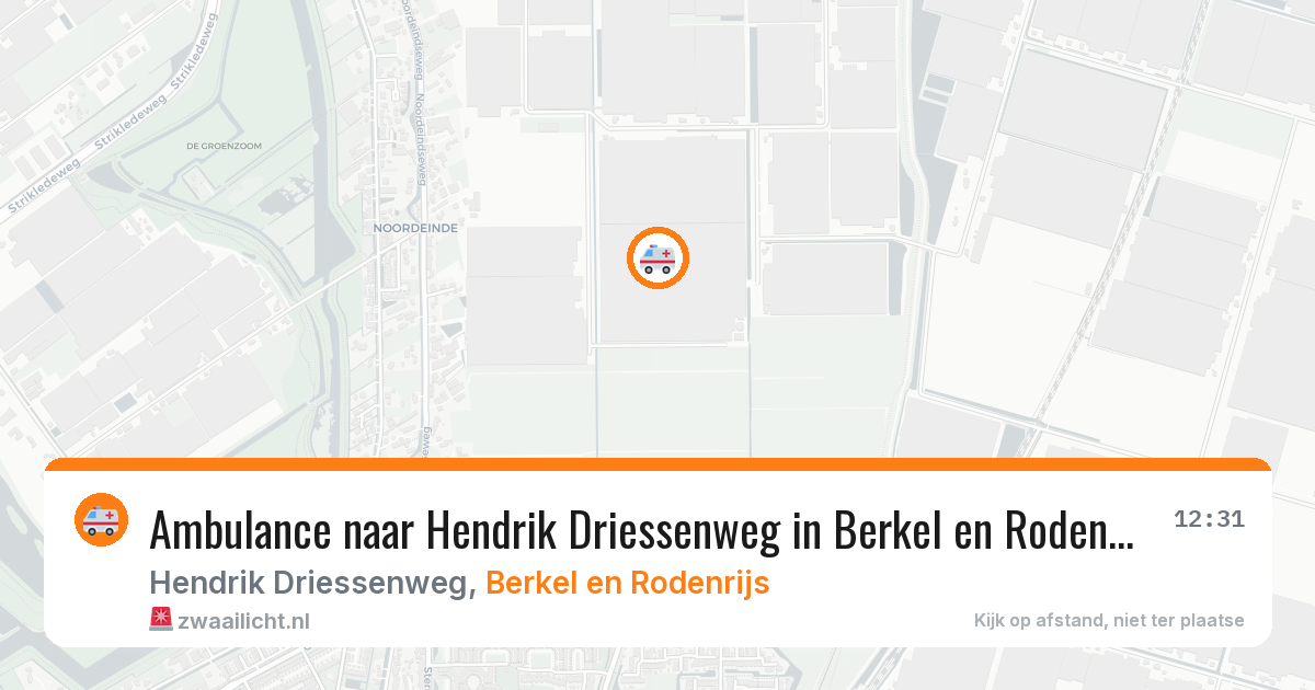 Ambulance naar Hendrik Driessenweg in Berkel en Rodenrijs — 8 jul 2026