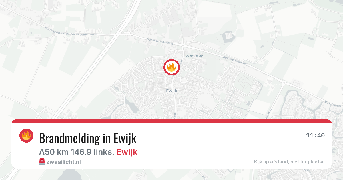 Brandmelding in Ewijk — 21 feb 2026