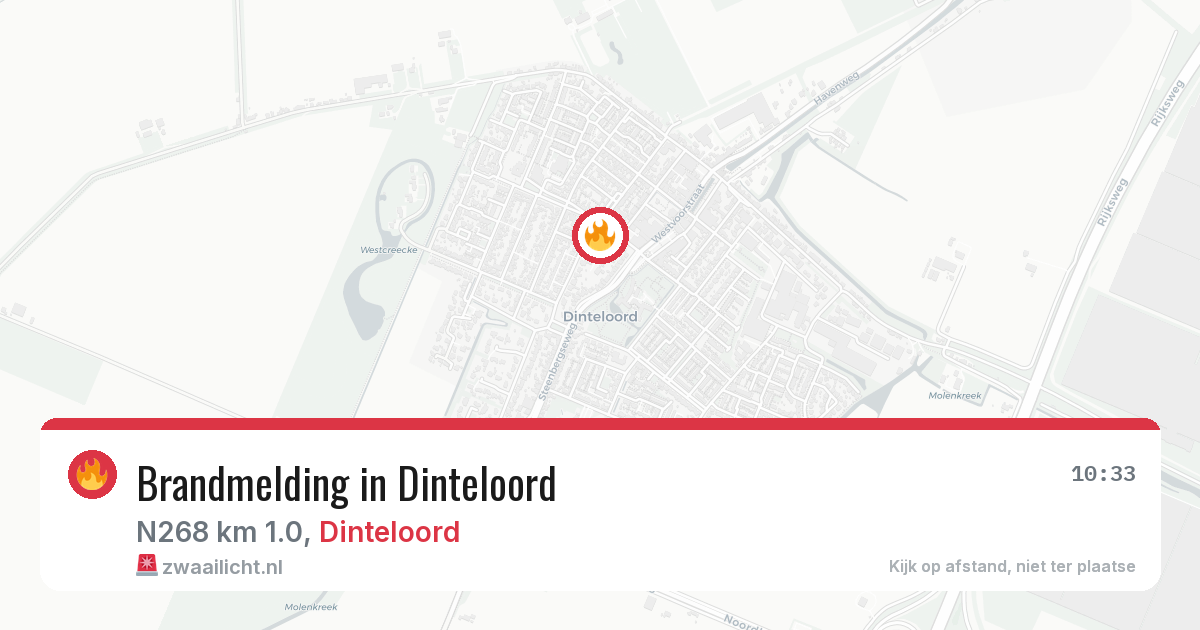 Brandmelding in Dinteloord — 14 jun 2026