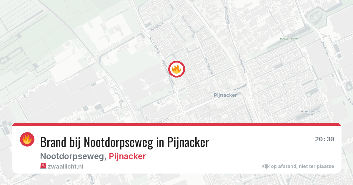 Brand bij Nootdorpseweg in Pijnacker — 26 mei 2026