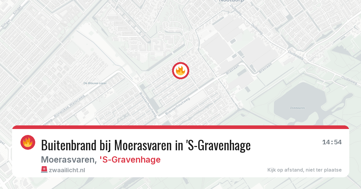 Buitenbrand bij Moerasvaren in 'S-Gravenhage — 2 jul 2026