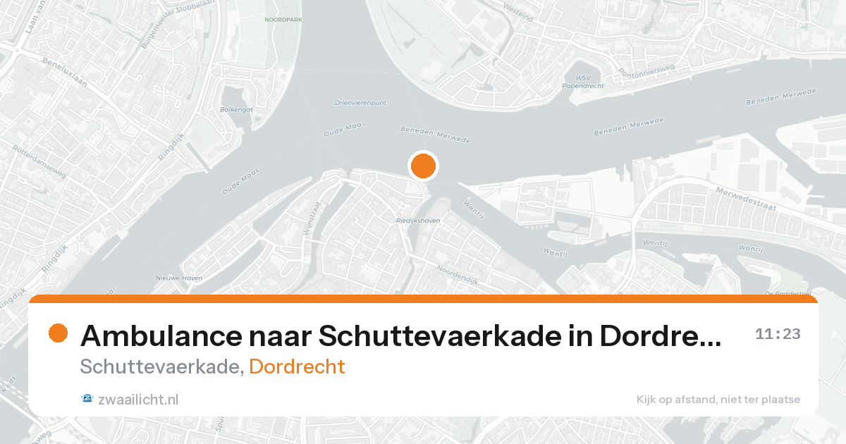 Ambulance naar Schuttevaerkade in Dordrecht — 21 mrt 2026