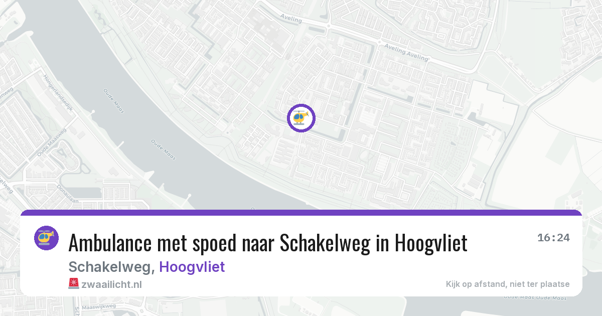 Ambulance met spoed naar Schakelweg in Hoogvliet — 26 jun 2026