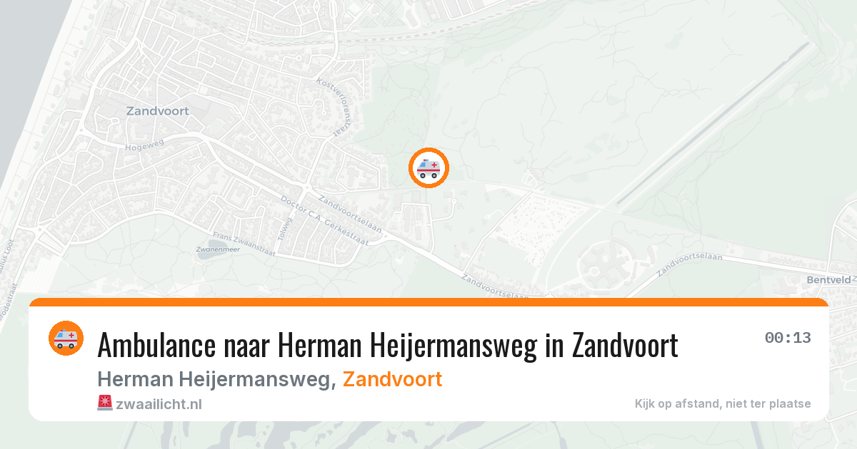 Ambulance naar Herman Heijermansweg in Zandvoort — 7 jun 2026