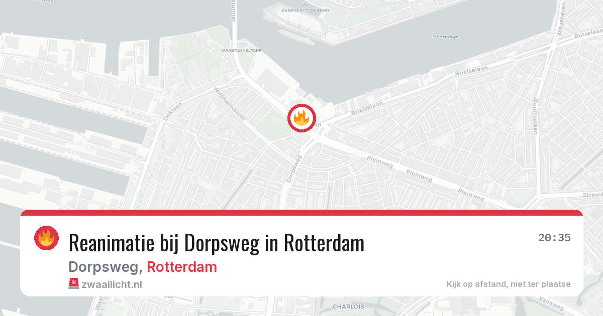 Reanimatie bij Dorpsweg in Rotterdam — 7 jul 2026