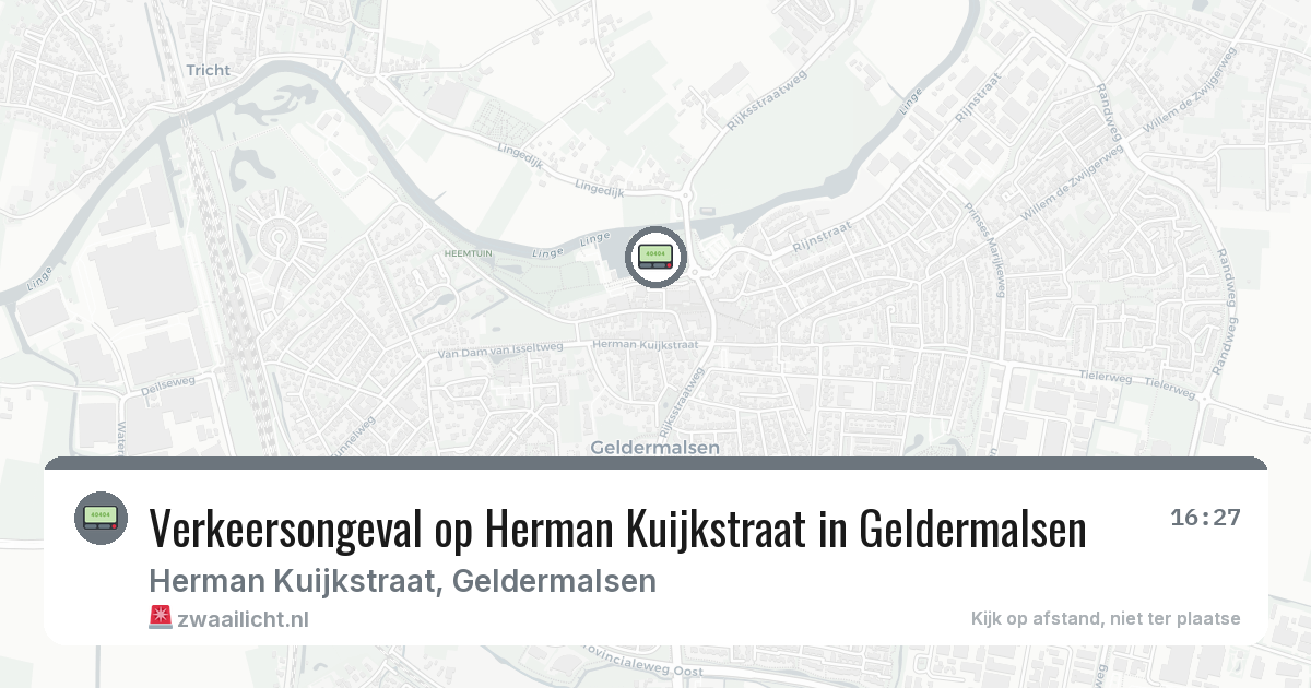 Verkeersongeval op Herman Kuijkstraat in Geldermalsen — 14 mei 2026