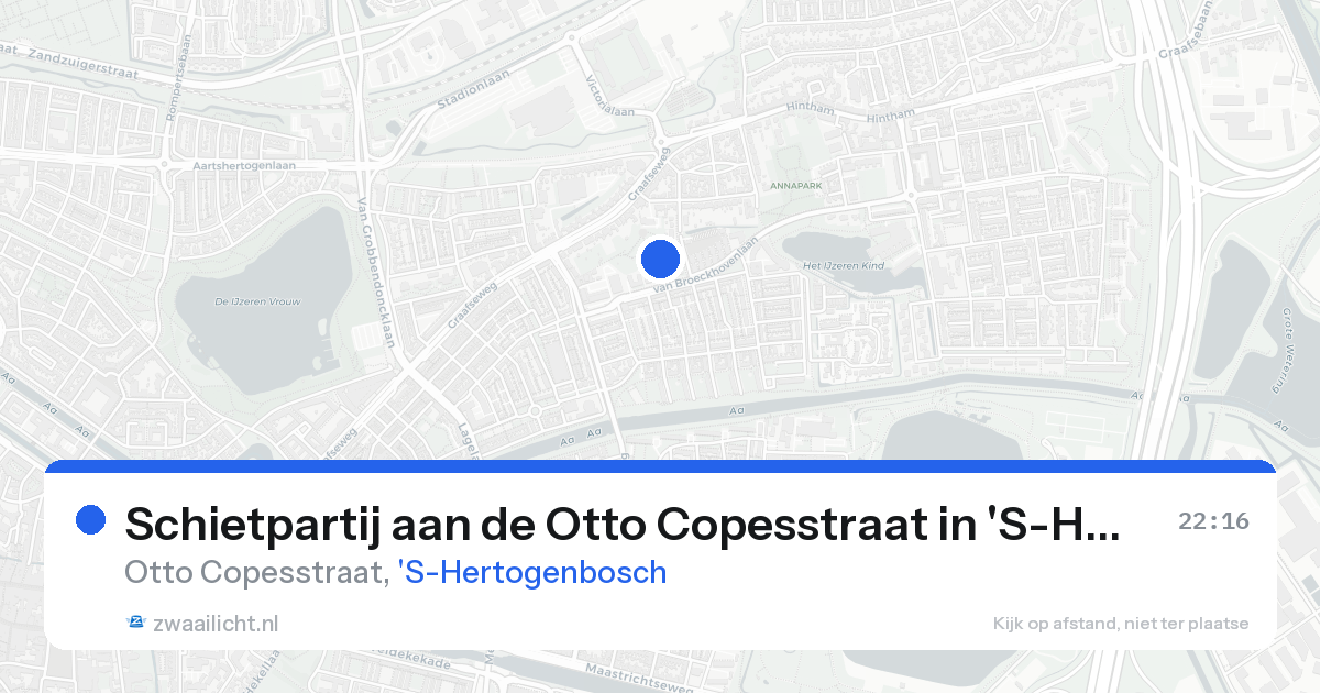 Schietpartij aan de Otto Copesstraat in 'S-Hertogenbosch — 16 aug 2026