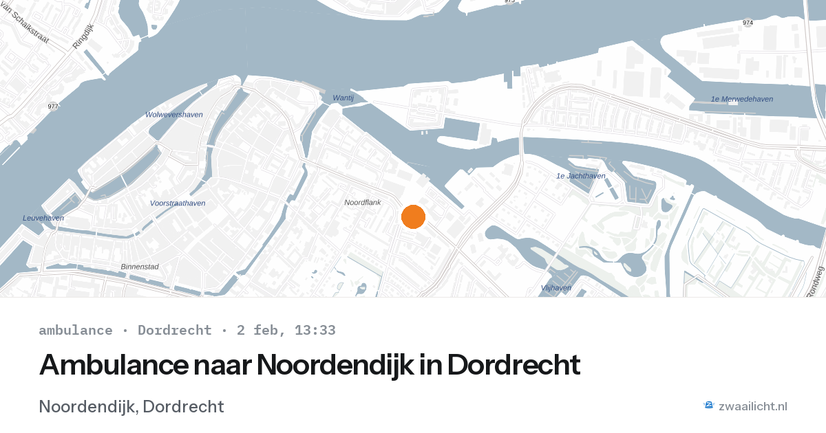 Ambulance naar Noordendijk in Dordrecht — 2 feb 2026