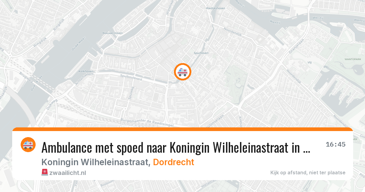 Ambulance met spoed naar Koningin Wilheleinastraat in Dordrecht — 29 jun 2026