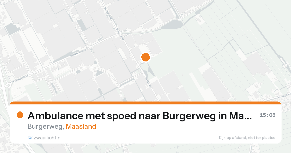 Ambulance met spoed naar Burgerweg in Maasland — 20 aug 2026