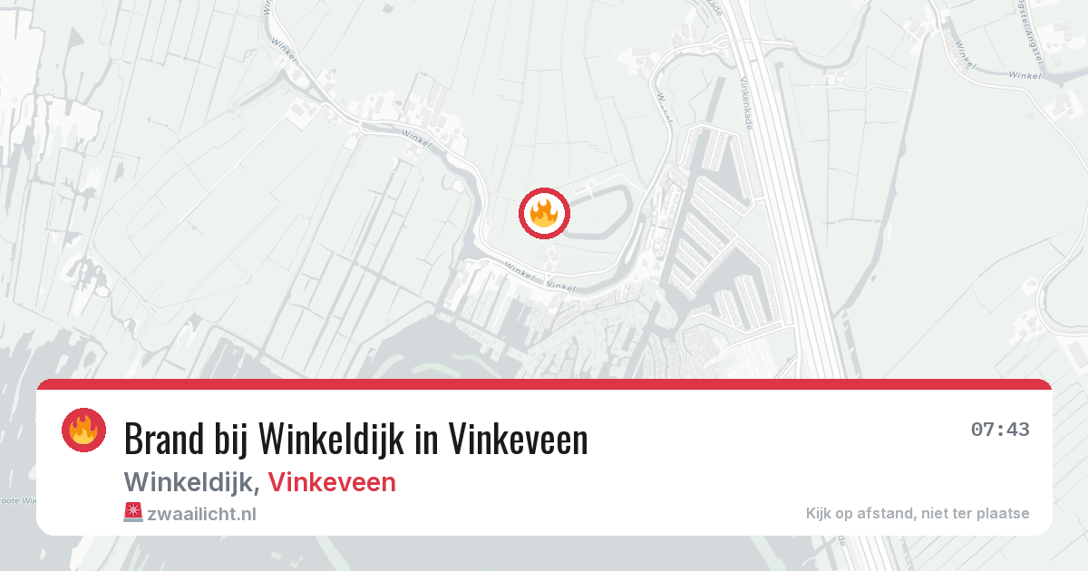 Brand bij Winkeldijk in Vinkeveen — 28 jun 2026