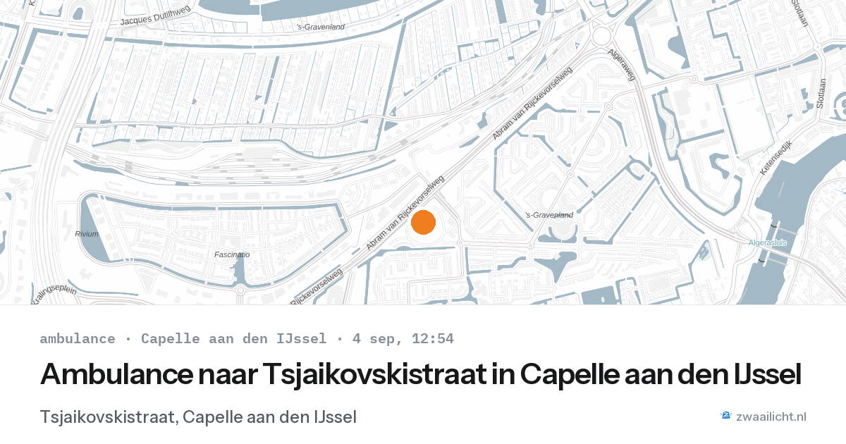 Ambulance naar Tsjaikovskistraat in Capelle aan den IJssel — 4 sep 2026