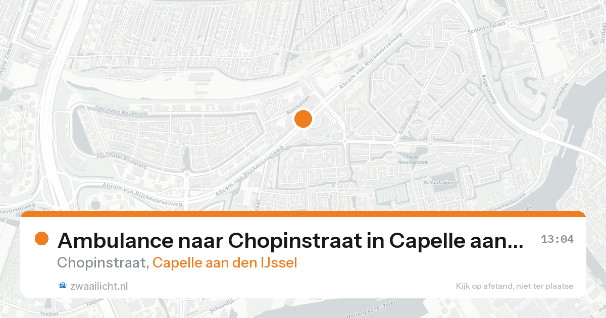 Ambulance naar Chopinstraat in Capelle aan den IJssel — 19 aug 2026